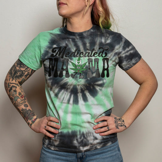 Pre-Order Medicated Mama T-Shirt Dicey Dyes