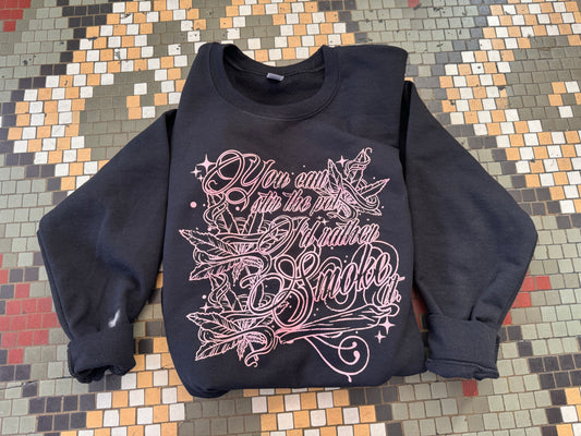 Pre-Order Pink I’d Rather Smoke it Crewneck Dicey Dyes