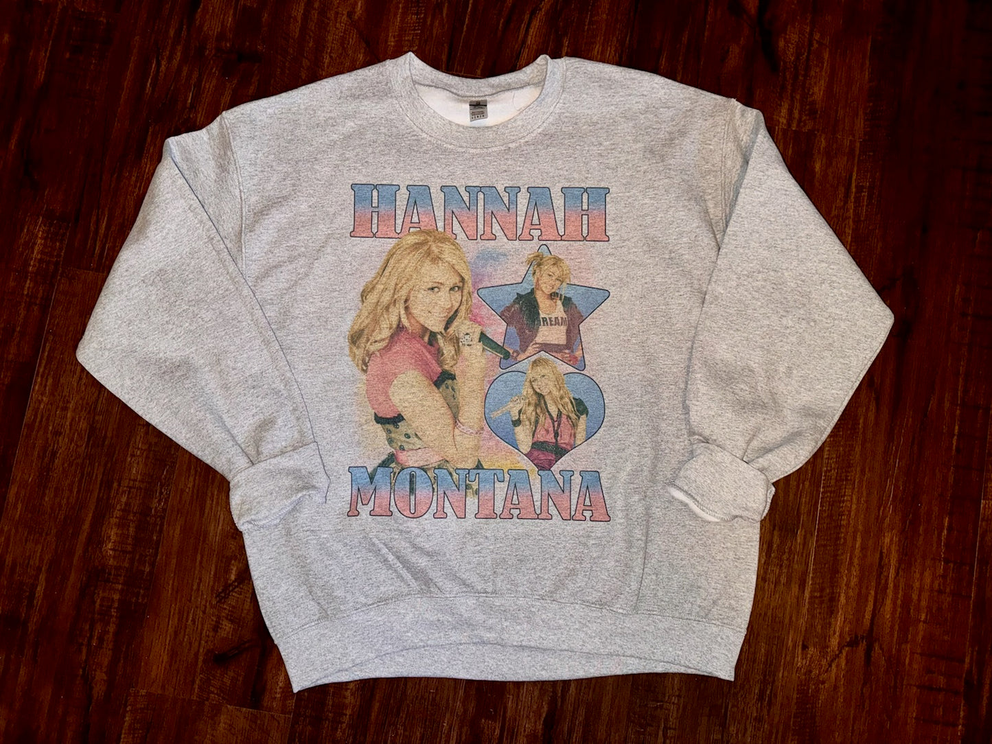 Mama and Mini Hannah Montana Sports Grey Crewneck Dicey Dyes
