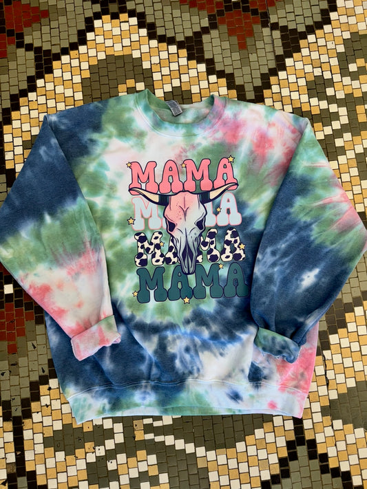 Pre-Order Youth and Adult Western Pastel Crewneck Set Dicey Dyes