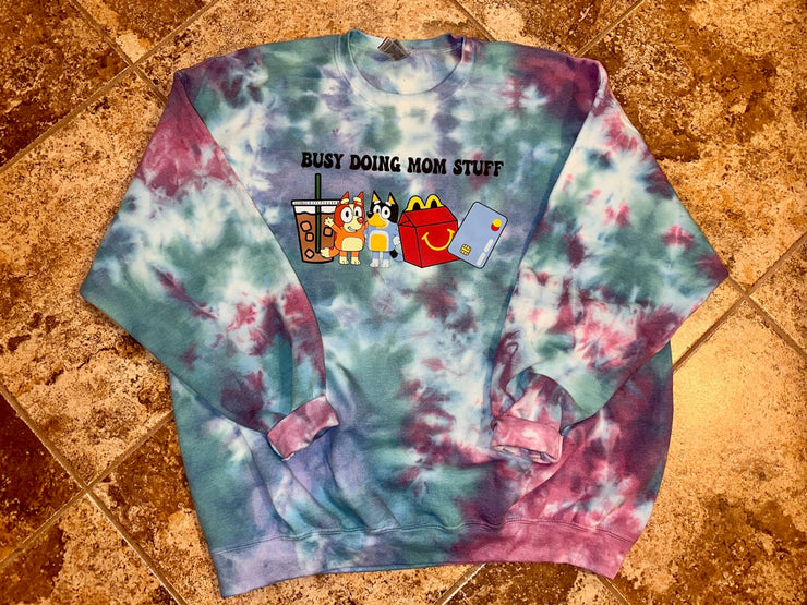 Pre-Order Bust Doing Mom Stuff Crewneck Dicey Dyes