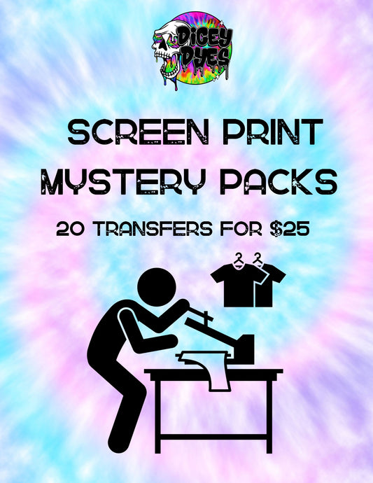20 for $25 Mystery Screenprint Pack Dicey Dyes