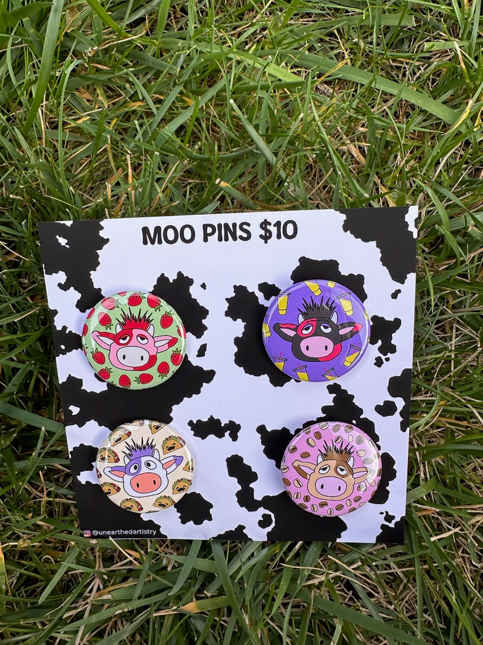 4 Moo Pin Pack Dicey Dyes