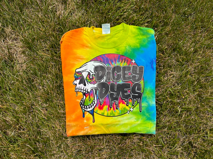 Rainbow Dicey Dyes T-Shirt Ready to Ship Dicey Dyes
