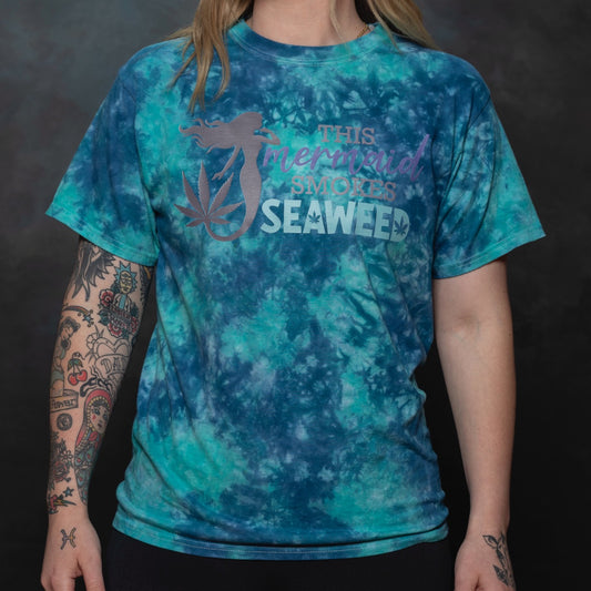 Pre-order This Mermaid Smokes Seaweed T-Shirt Dicey Dyes