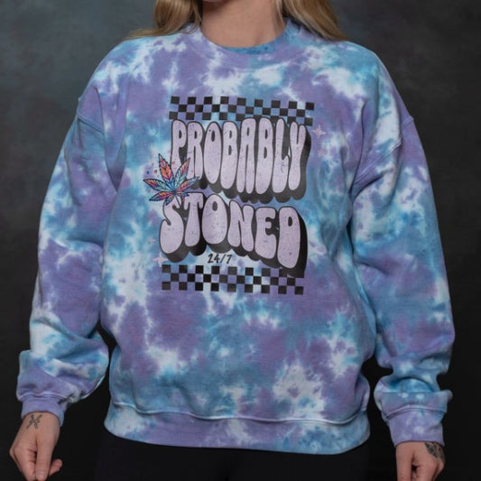 Pre-order Probably Stoned Crewneck Dicey Dyes