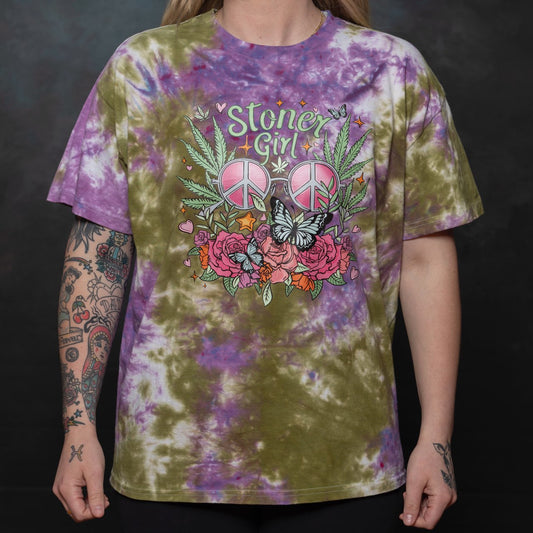 Pre-order Stoner Girl  T-Shirt Dicey Dyes