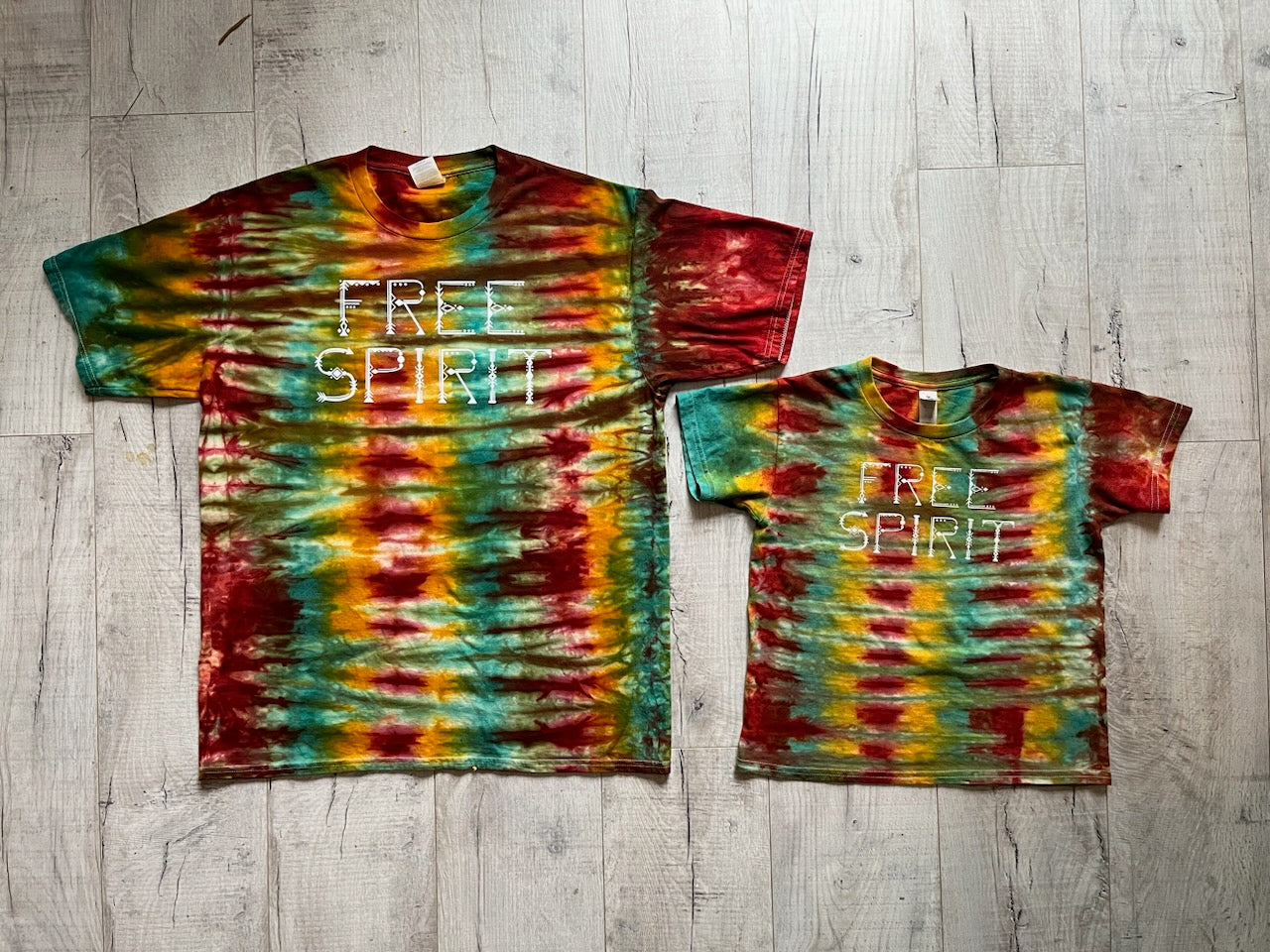 Free Spirit Ready to Ship Youth T-Shirts Dicey Dyes