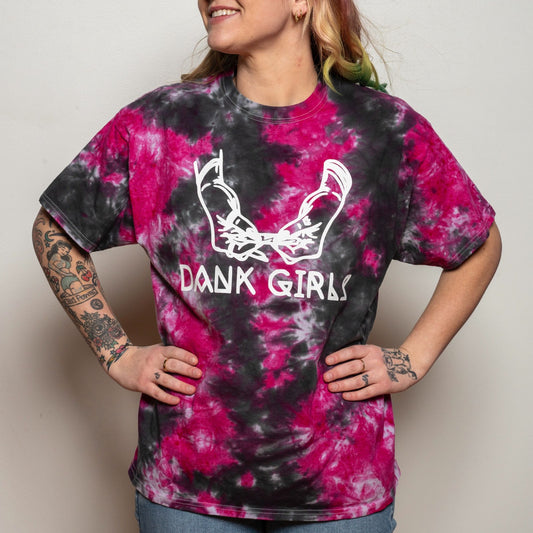 Pre-Order Dank Girls Pink & Black T-Shirt Dicey Dyes