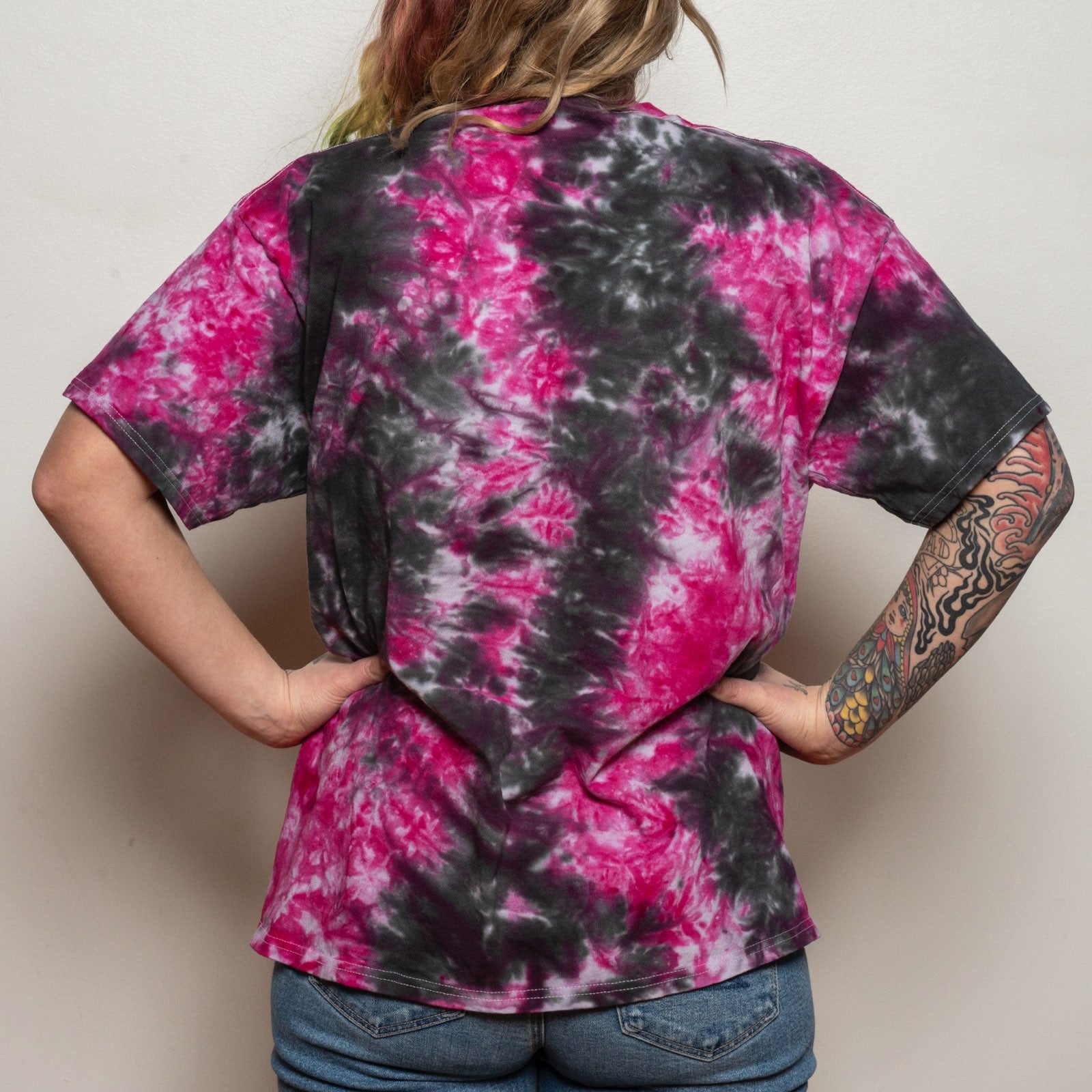 Pre-Order Dank Girls Pink & Black T-Shirt Dicey Dyes