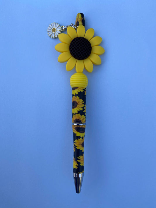 Beaded Pen - Sunflower (Yellow) - Ready to Ship Dicey Dyes