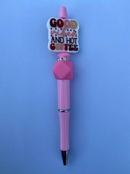 Beaded Pen - Good Vibes (Pink) - Ready to Ship Dicey Dyes