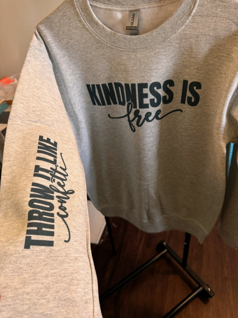 Kingness is Free Crewneck Ready to Ship Dicey Dyes