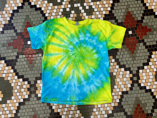 Pre-Order Youth Green and Blue Spiral T-Shirts Dicey Dyes