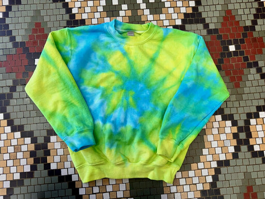 Pre-Order Youth Green and Blue Crewneck Dicey Dyes