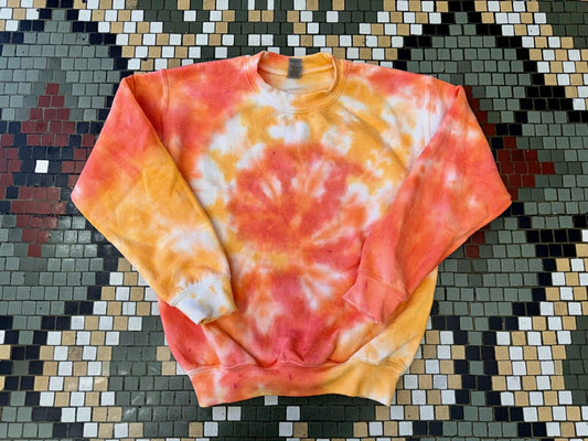 Pre-Order Youth Red and Orange Crewneck Dicey Dyes