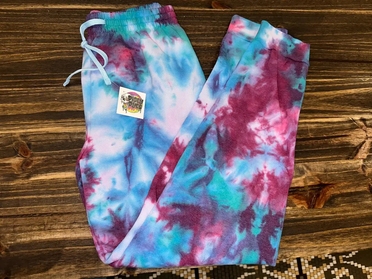 PRE-ORDER Maroon and Aqua Joggers Dicey Dyes